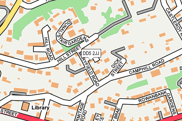 DD5 2JJ map - OS OpenMap – Local (Ordnance Survey) DD5 2JJ map - OS OpenMap – Local (Ordnance Survey)
