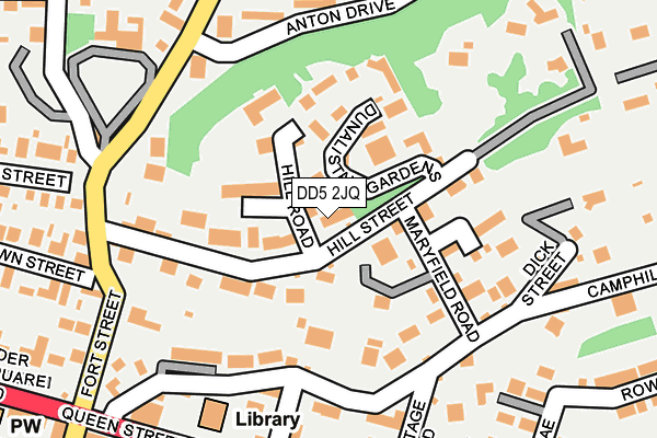 DD5 2JQ map - OS OpenMap – Local (Ordnance Survey) DD5 2JQ map - OS OpenMap – Local (Ordnance Survey)