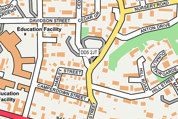 DD5 2JT map - OS OpenMap – Local (Ordnance Survey) DD5 2JT map - OS OpenMap – Local (Ordnance Survey)