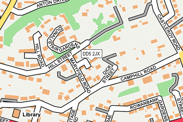 DD5 2JX map - OS OpenMap – Local (Ordnance Survey) DD5 2JX map - OS OpenMap – Local (Ordnance Survey)