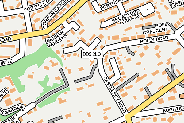 DD5 2LQ map - OS OpenMap – Local (Ordnance Survey) DD5 2LQ map - OS OpenMap – Local (Ordnance Survey)