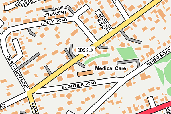 DD5 2LX map - OS OpenMap – Local (Ordnance Survey) DD5 2LX map - OS OpenMap – Local (Ordnance Survey)