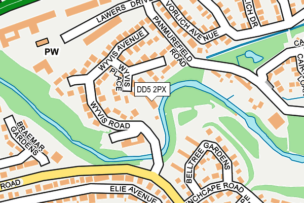 DD5 2PX map - OS OpenMap – Local (Ordnance Survey) DD5 2PX map - OS OpenMap – Local (Ordnance Survey)