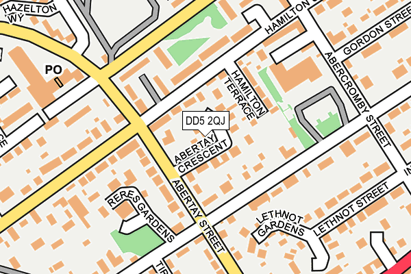 DD5 2QJ map - OS OpenMap – Local (Ordnance Survey) DD5 2QJ map - OS OpenMap – Local (Ordnance Survey)