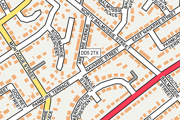DD5 2TX map - OS OpenMap – Local (Ordnance Survey) DD5 2TX map - OS OpenMap – Local (Ordnance Survey)