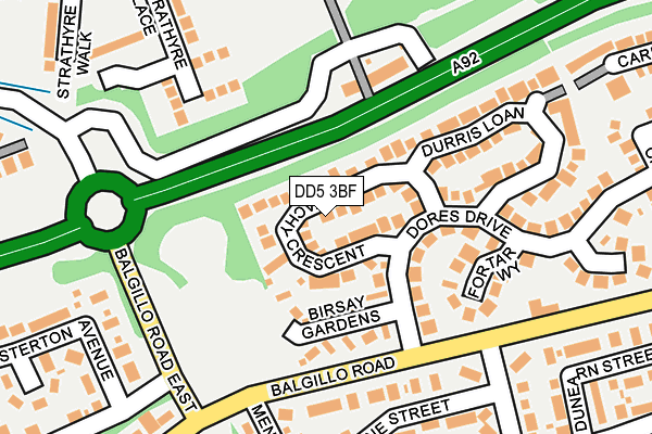 DD5 3BF map - OS OpenMap – Local (Ordnance Survey) DD5 3BF map - OS OpenMap – Local (Ordnance Survey)