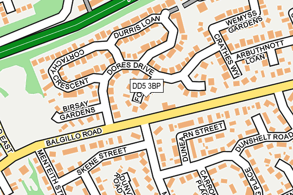 DD5 3BP map - OS OpenMap – Local (Ordnance Survey) DD5 3BP map - OS OpenMap – Local (Ordnance Survey)