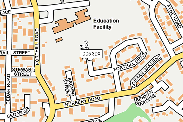 DD5 3DX map - OS OpenMap – Local (Ordnance Survey)