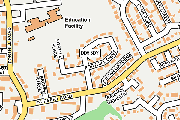 DD5 3DY map - OS OpenMap – Local (Ordnance Survey) DD5 3DY map - OS OpenMap – Local (Ordnance Survey)