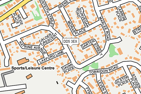 DD5 3EX map - OS OpenMap – Local (Ordnance Survey)