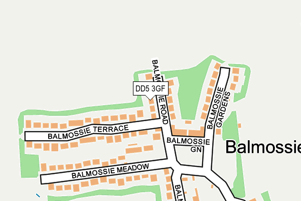 DD5 3GF map - OS OpenMap – Local (Ordnance Survey)