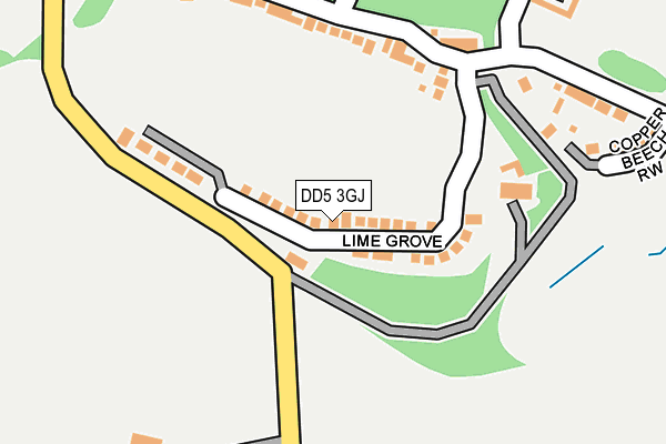 DD5 3GJ map - OS OpenMap – Local (Ordnance Survey) DD5 3GJ map - OS OpenMap – Local (Ordnance Survey)