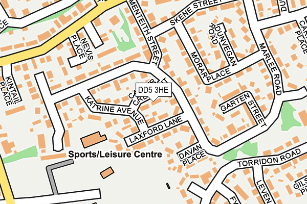 DD5 3HE map - OS OpenMap – Local (Ordnance Survey)