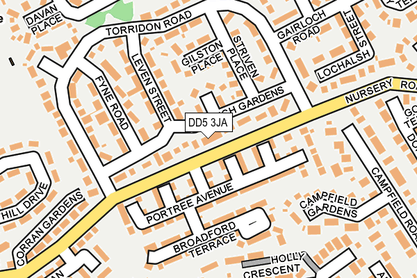 DD5 3JA map - OS OpenMap – Local (Ordnance Survey) DD5 3JA map - OS OpenMap – Local (Ordnance Survey)