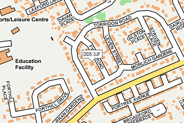 DD5 3JF map - OS OpenMap – Local (Ordnance Survey)
