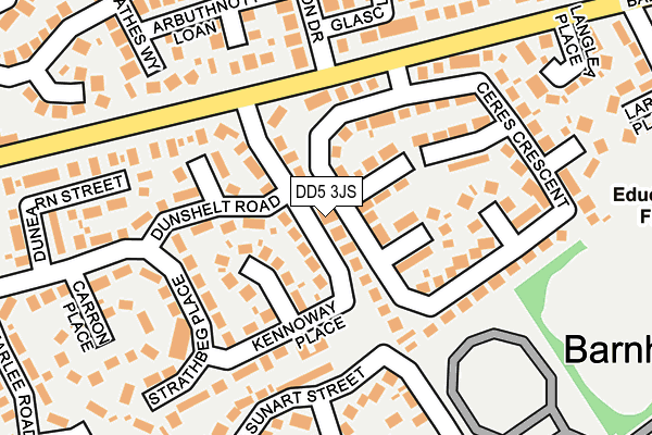 DD5 3JS map - OS OpenMap – Local (Ordnance Survey) DD5 3JS map - OS OpenMap – Local (Ordnance Survey)