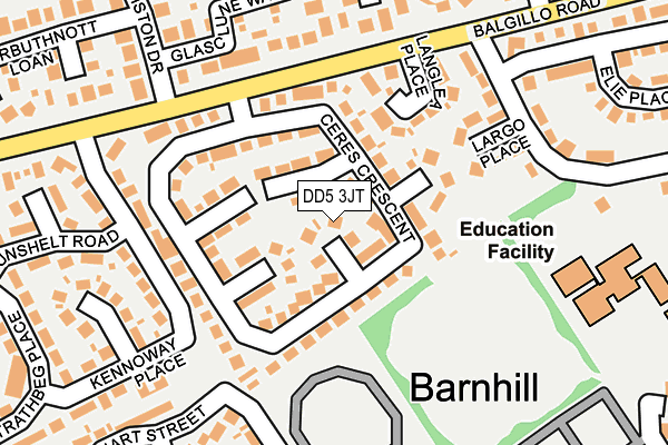 DD5 3JT map - OS OpenMap – Local (Ordnance Survey)
