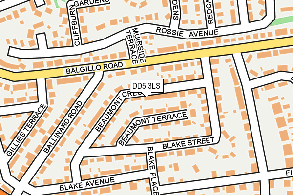 DD5 3LS map - OS OpenMap – Local (Ordnance Survey)
