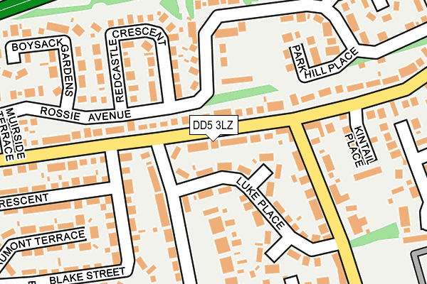 DD5 3LZ map - OS OpenMap – Local (Ordnance Survey) DD5 3LZ map - OS OpenMap – Local (Ordnance Survey)