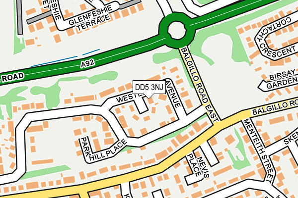 DD5 3NJ map - OS OpenMap – Local (Ordnance Survey) DD5 3NJ map - OS OpenMap – Local (Ordnance Survey)