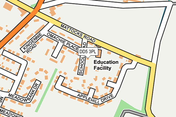 DD5 3PL map - OS OpenMap – Local (Ordnance Survey)