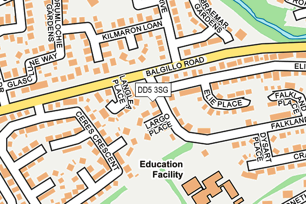 DD5 3SG map - OS OpenMap – Local (Ordnance Survey) DD5 3SG map - OS OpenMap – Local (Ordnance Survey)