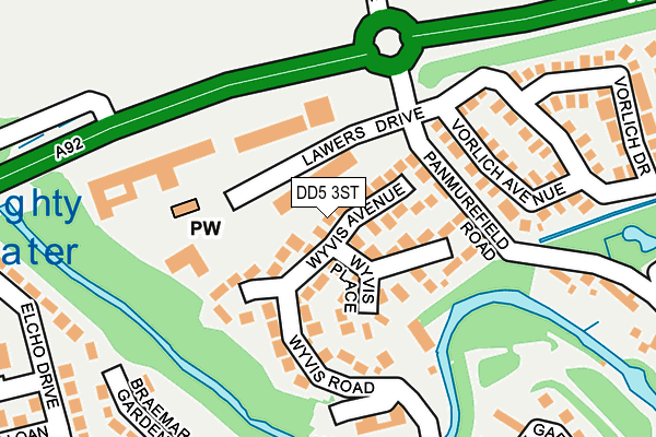 DD5 3ST map - OS OpenMap – Local (Ordnance Survey) DD5 3ST map - OS OpenMap – Local (Ordnance Survey)