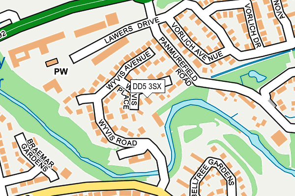 DD5 3SX map - OS OpenMap – Local (Ordnance Survey)