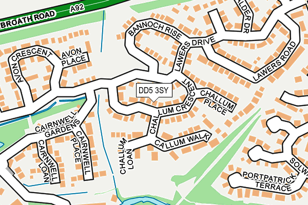 DD5 3SY map - OS OpenMap – Local (Ordnance Survey) DD5 3SY map - OS OpenMap – Local (Ordnance Survey)