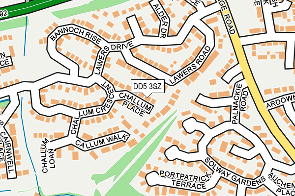 DD5 3SZ map - OS OpenMap – Local (Ordnance Survey) DD5 3SZ map - OS OpenMap – Local (Ordnance Survey)