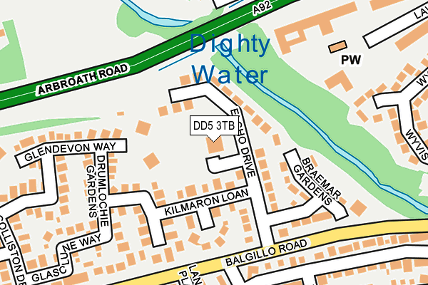 DD5 3TB map - OS OpenMap – Local (Ordnance Survey) DD5 3TB map - OS OpenMap – Local (Ordnance Survey)