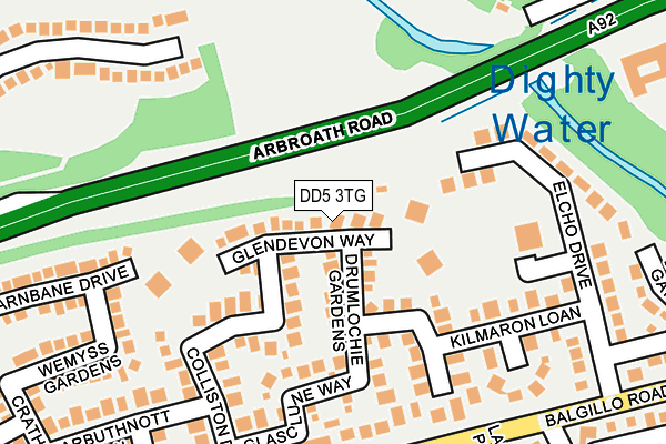 DD5 3TG map - OS OpenMap – Local (Ordnance Survey) DD5 3TG map - OS OpenMap – Local (Ordnance Survey)