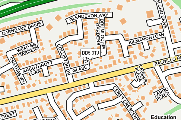 DD5 3TJ map - OS OpenMap – Local (Ordnance Survey) DD5 3TJ map - OS OpenMap – Local (Ordnance Survey)