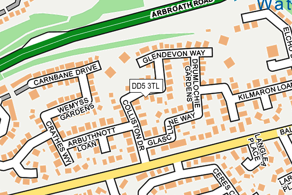 DD5 3TL map - OS OpenMap – Local (Ordnance Survey) DD5 3TL map - OS OpenMap – Local (Ordnance Survey)