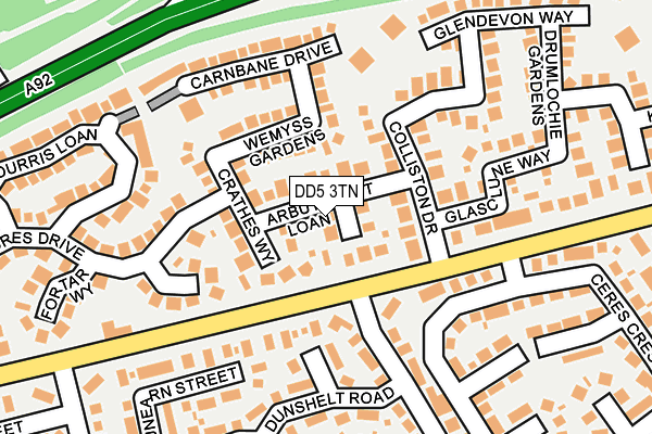 DD5 3TN map - OS OpenMap – Local (Ordnance Survey) DD5 3TN map - OS OpenMap – Local (Ordnance Survey)
