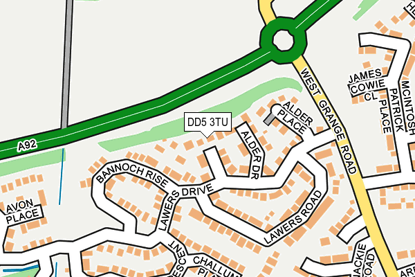 DD5 3TU map - OS OpenMap – Local (Ordnance Survey) DD5 3TU map - OS OpenMap – Local (Ordnance Survey)