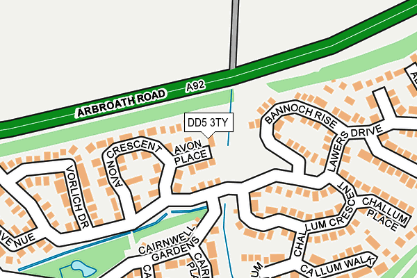 DD5 3TY map - OS OpenMap – Local (Ordnance Survey) DD5 3TY map - OS OpenMap – Local (Ordnance Survey)