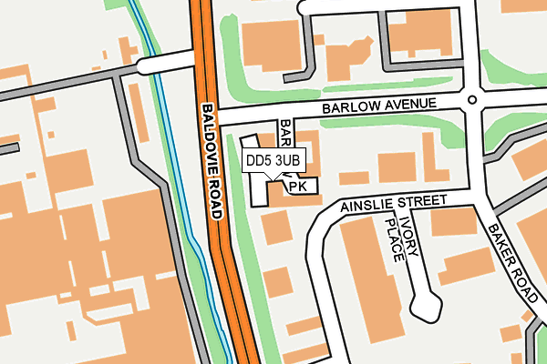 DD5 3UB map - OS OpenMap – Local (Ordnance Survey)