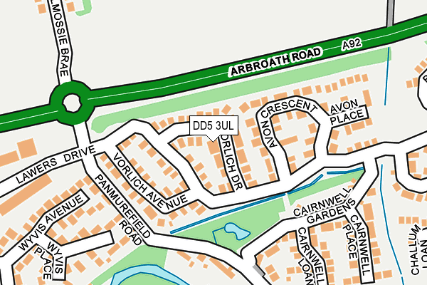DD5 3UL map - OS OpenMap – Local (Ordnance Survey)