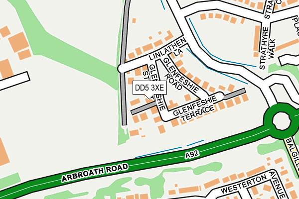 DD5 3XE map - OS OpenMap – Local (Ordnance Survey)
