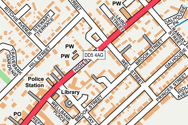 DD5 4AG map - OS OpenMap – Local (Ordnance Survey) DD5 4AG map - OS OpenMap – Local (Ordnance Survey)
