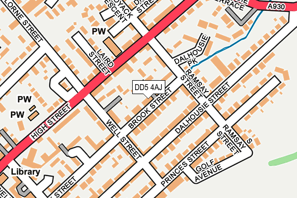 DD5 4AJ map - OS OpenMap – Local (Ordnance Survey) DD5 4AJ map - OS OpenMap – Local (Ordnance Survey)