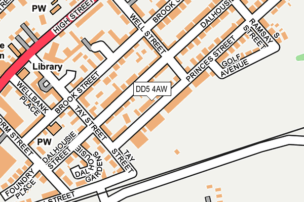DD5 4AW map - OS OpenMap – Local (Ordnance Survey) DD5 4AW map - OS OpenMap – Local (Ordnance Survey)