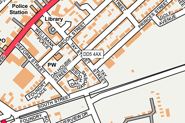 DD5 4AX map - OS OpenMap – Local (Ordnance Survey) DD5 4AX map - OS OpenMap – Local (Ordnance Survey)