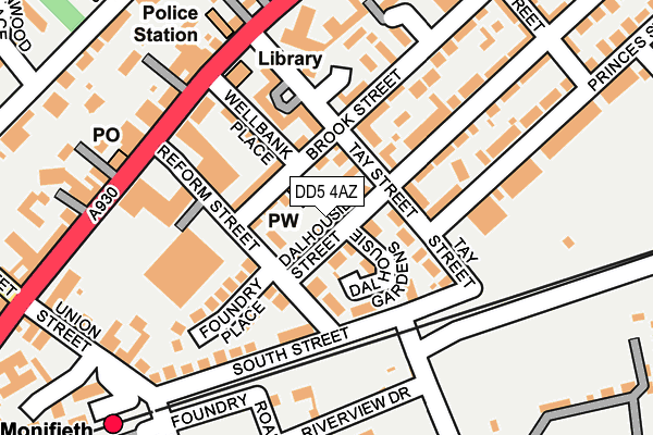 DD5 4AZ map - OS OpenMap – Local (Ordnance Survey) DD5 4AZ map - OS OpenMap – Local (Ordnance Survey)