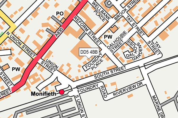 DD5 4BB map - OS OpenMap – Local (Ordnance Survey)
