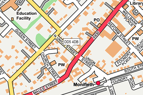 DD5 4DB map - OS OpenMap – Local (Ordnance Survey) DD5 4DB map - OS OpenMap – Local (Ordnance Survey)
