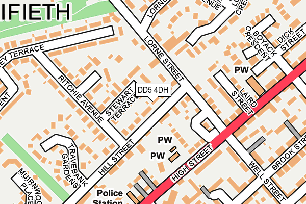 DD5 4DH map - OS OpenMap – Local (Ordnance Survey)