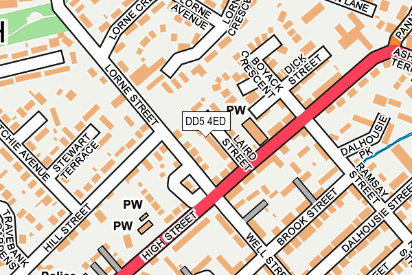 DD5 4ED map - OS OpenMap – Local (Ordnance Survey)