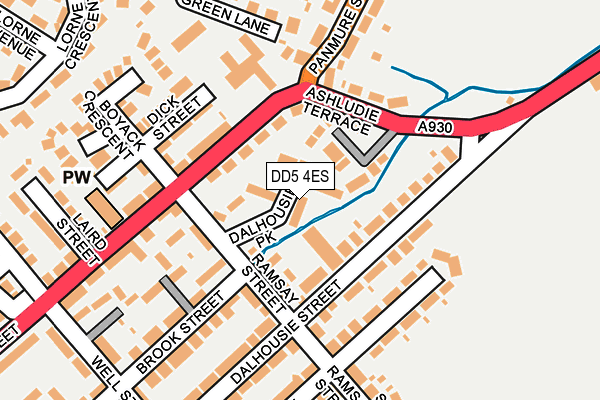 DD5 4ES map - OS OpenMap – Local (Ordnance Survey)